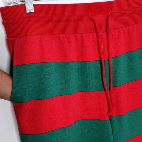 Target Christmas Santa Elf Sweatpants Joggers with Pockets men's large - Picture 3 of 11